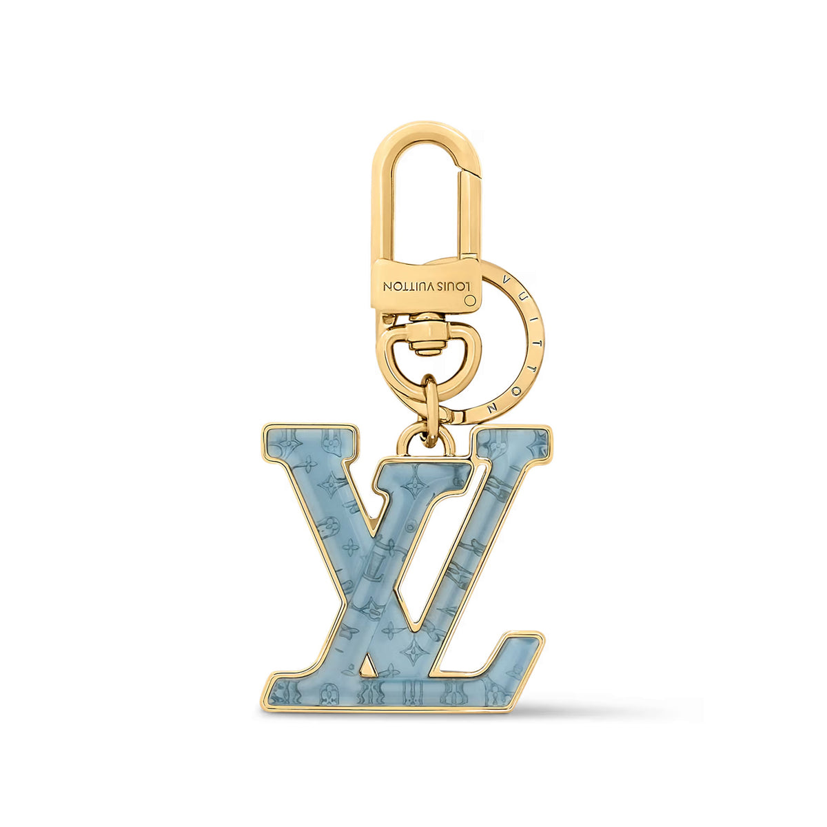 Louis Vuitton LV Gloss Women's Logo Shaped Golden Key Chain Bag Accessory #77298