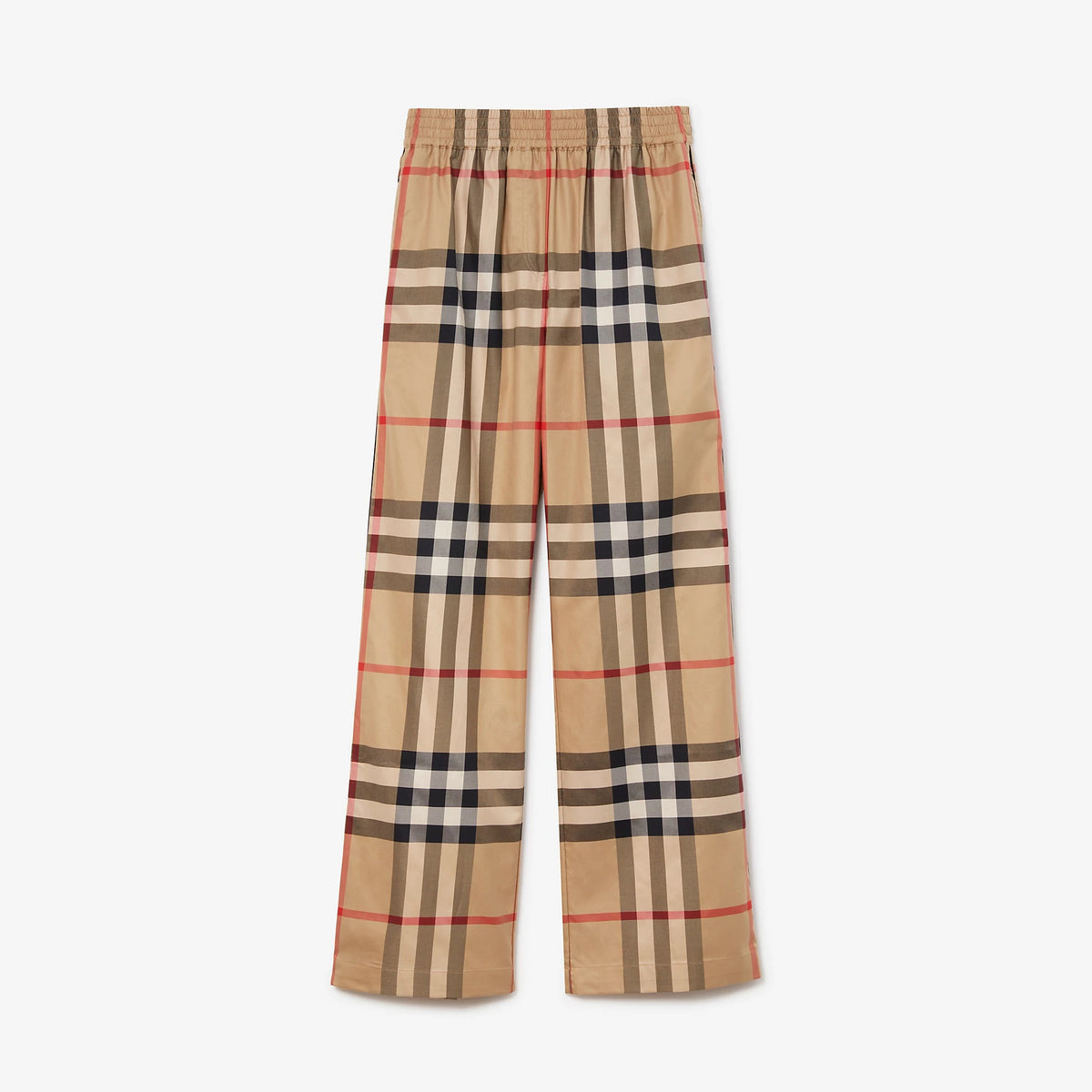 Burberry Women's Spring/Summer Checkered Print Cotton Wide Leg Pants #77828