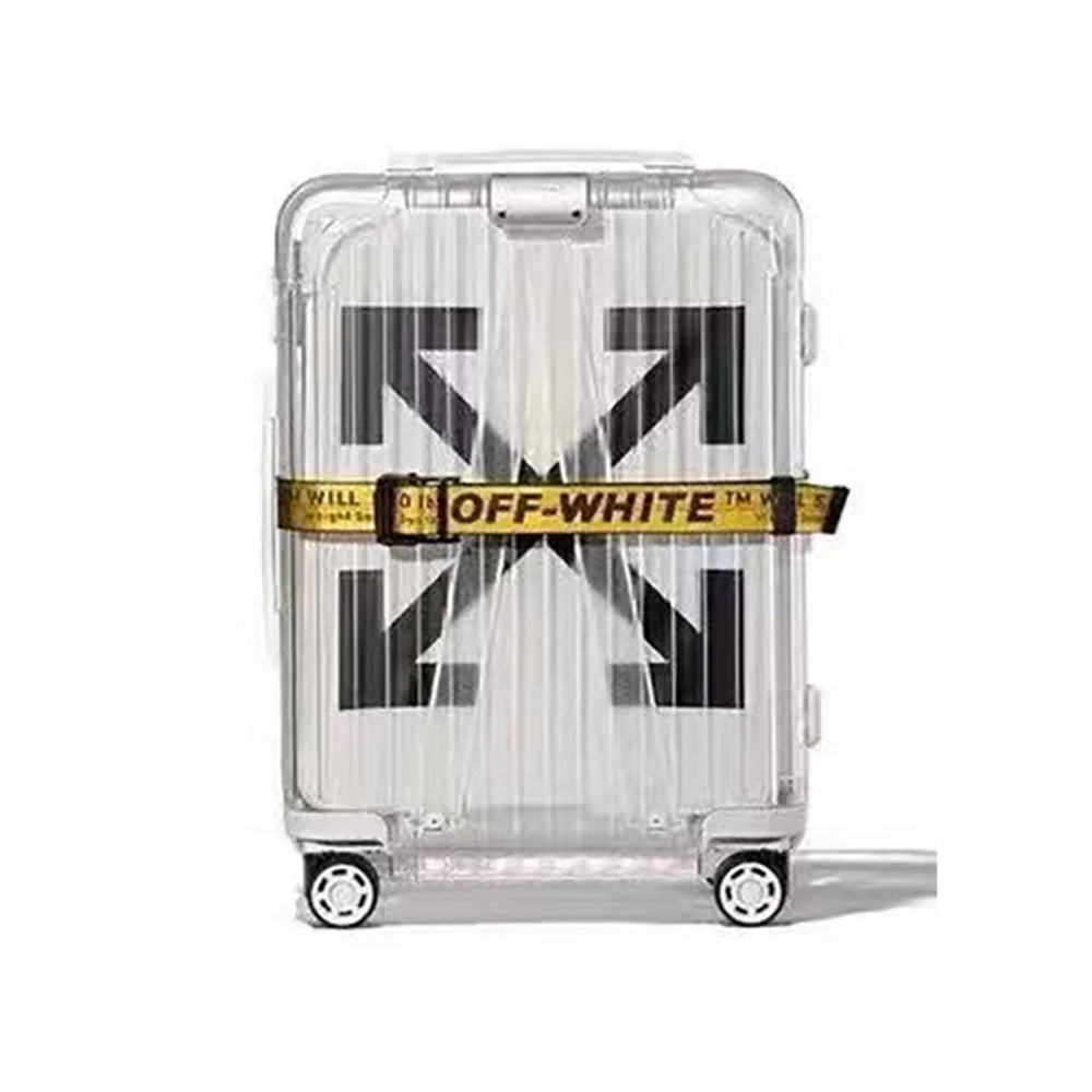 OFF-WHITE Transparent Trolley Case Suitcase Travel Bags Bag Shipping Box #51887