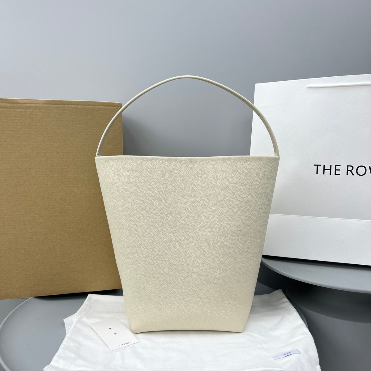 THE ROW Women's Fashion Solid Color Tote Leather Bucket Bag Bags Casual Handbag #74781
