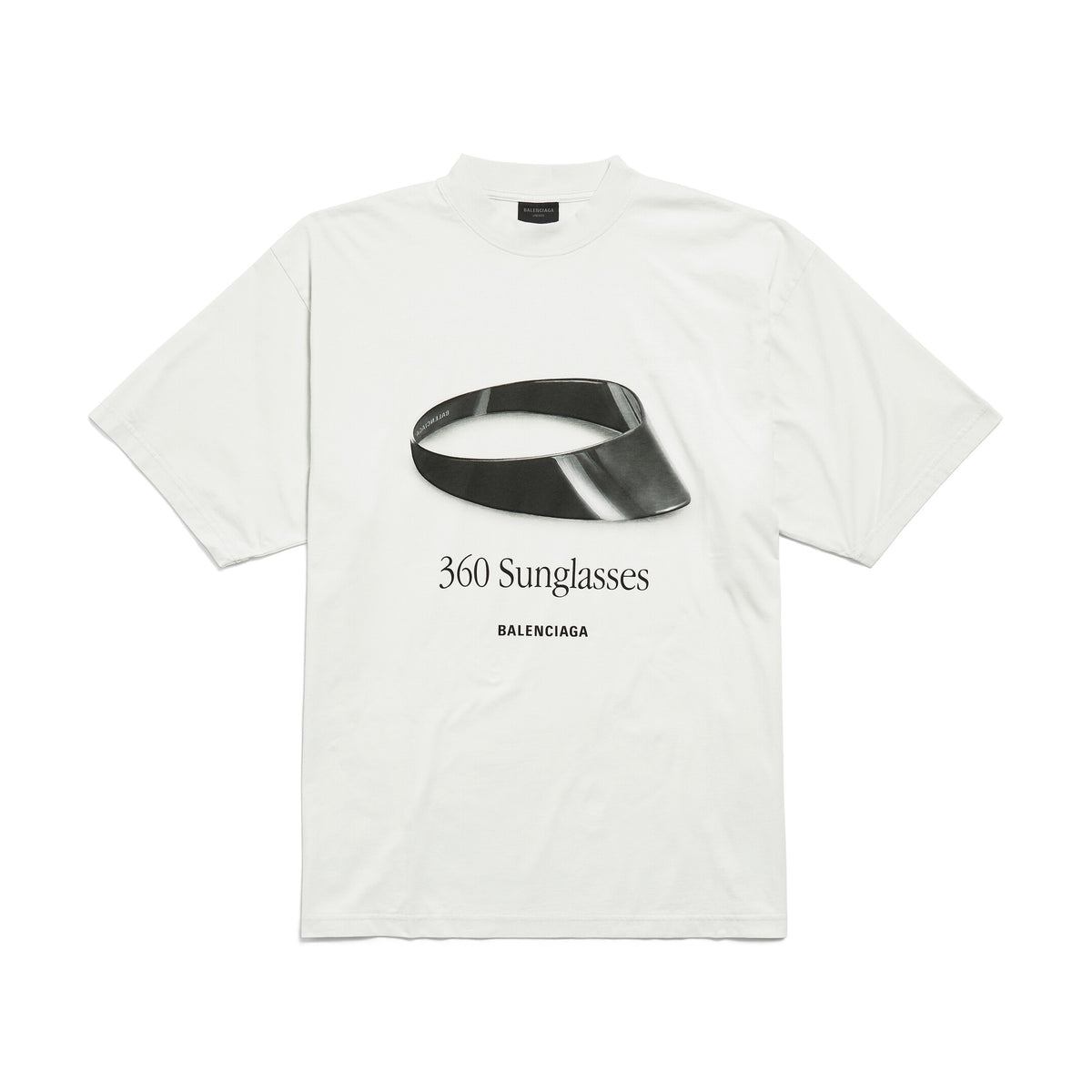 Balenciaga Men's And Women's Summer Graphic Print White Round Neck Cotton Short Sleeve T-shirt #75741