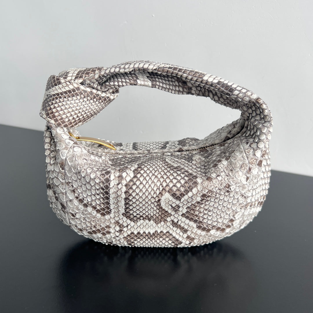 Bottega Veneta Women's Python Evening Bag Luxury Exquisite Clutch Mini Handbag Tote Leather Bags Ngvp #8699