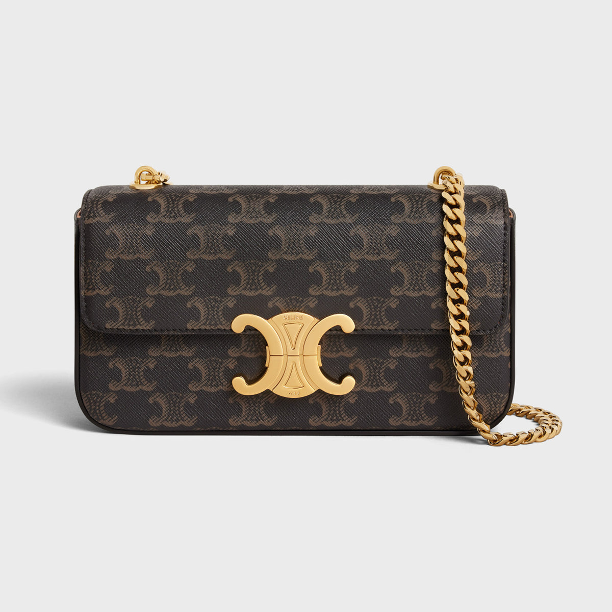 Celine Leather Chain Shoulder Underarm Bag Bags #53236