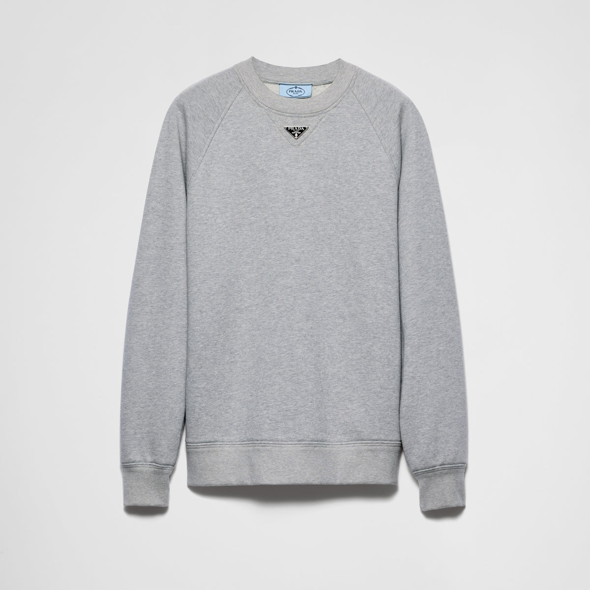 Prada Women's Spring/fall Fashion Casual Solid Color Crew Neck Pullover Sweatshirt With Triangle Logo Long Sleeve Sweatshirt #78538
