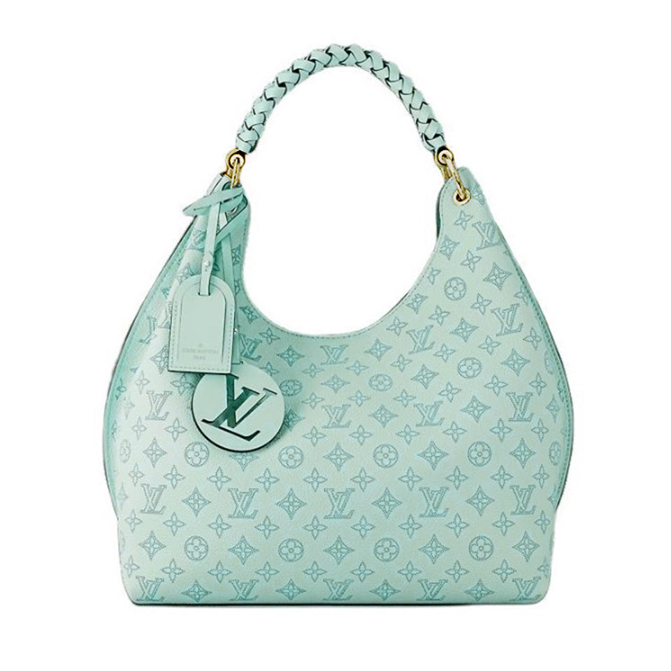 Louis Vuitton Women's Solid Color Gold Hardware Perforated Calfskin Handbag Casual Tote Bag #71523