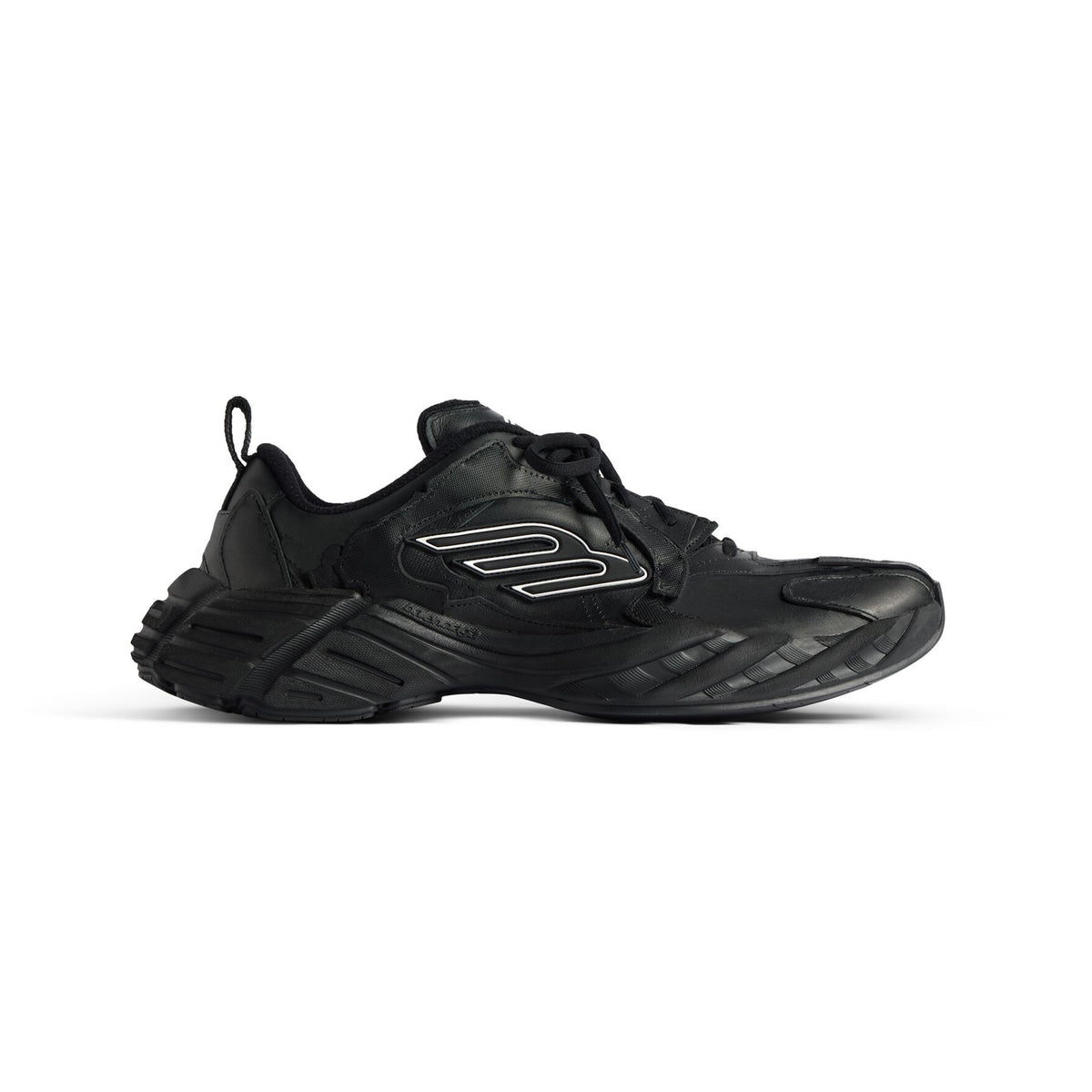 Balenciaga Men's Women's MONDAY Sneakers Round Toe Lace Up Solid Color Cow Leather Low Top Casual Shoes #71835
