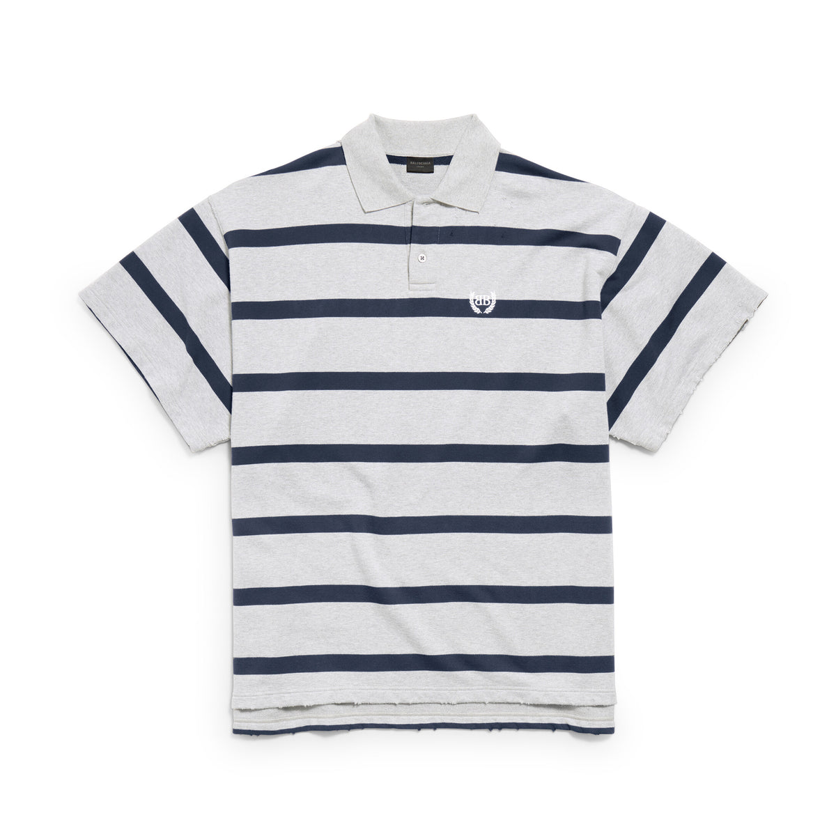 Balenciaga Laurel Classic Men's Summer Striped Oversized Polo Shirt Short-Sleeve T-Shirt #77517