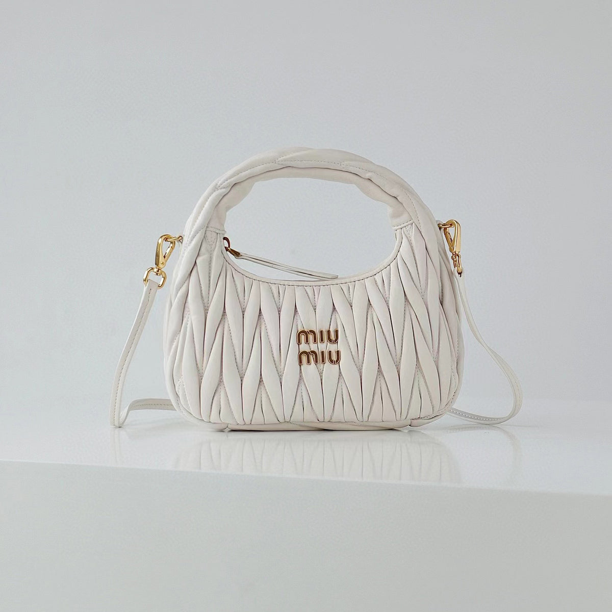 MiuMiu  Pleated One Shoulder Handbag Bag Bags #56962