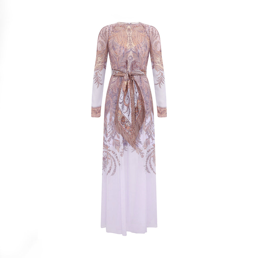 Zimmermann Hypnotic Sheath Dress Lilac Paisley #327394