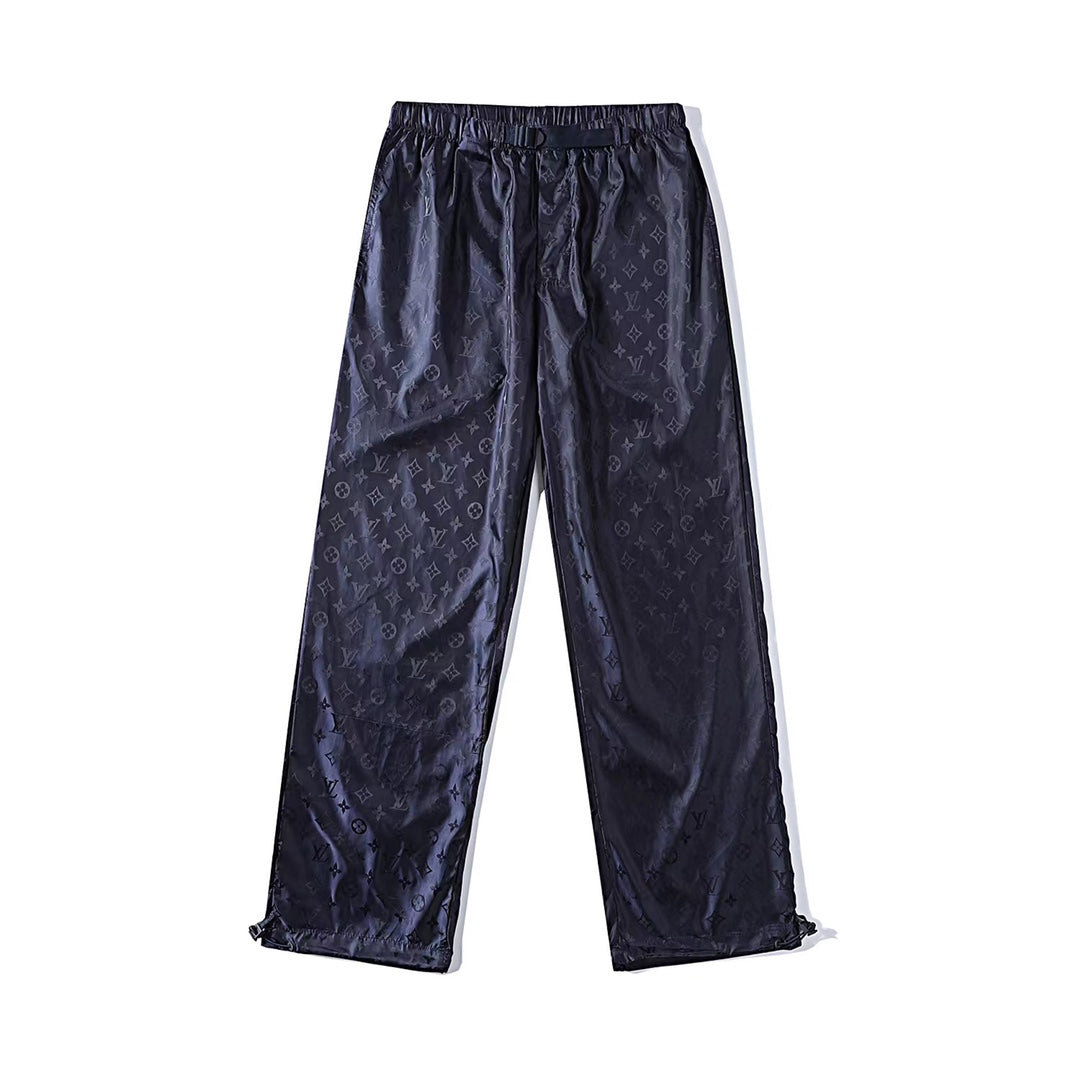 Louis Vuitton Men's Summer Solid Colour Subtle Pattern Logo Print Stretch Waistband Casual Trousers Pants #77961