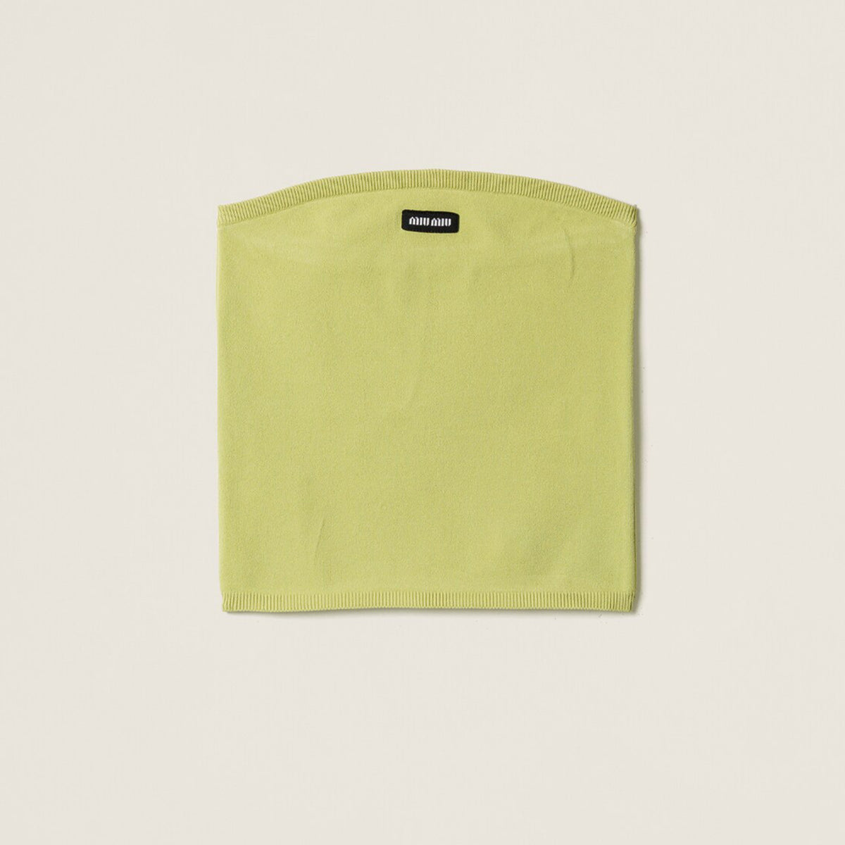 MiuMiu Women's Spring And Summer Two-colour Logo Stretch Ribbed Knit Wrap Summer Youth Viscose Fibre Top Fashion Casual Bustier T-shirt #77291