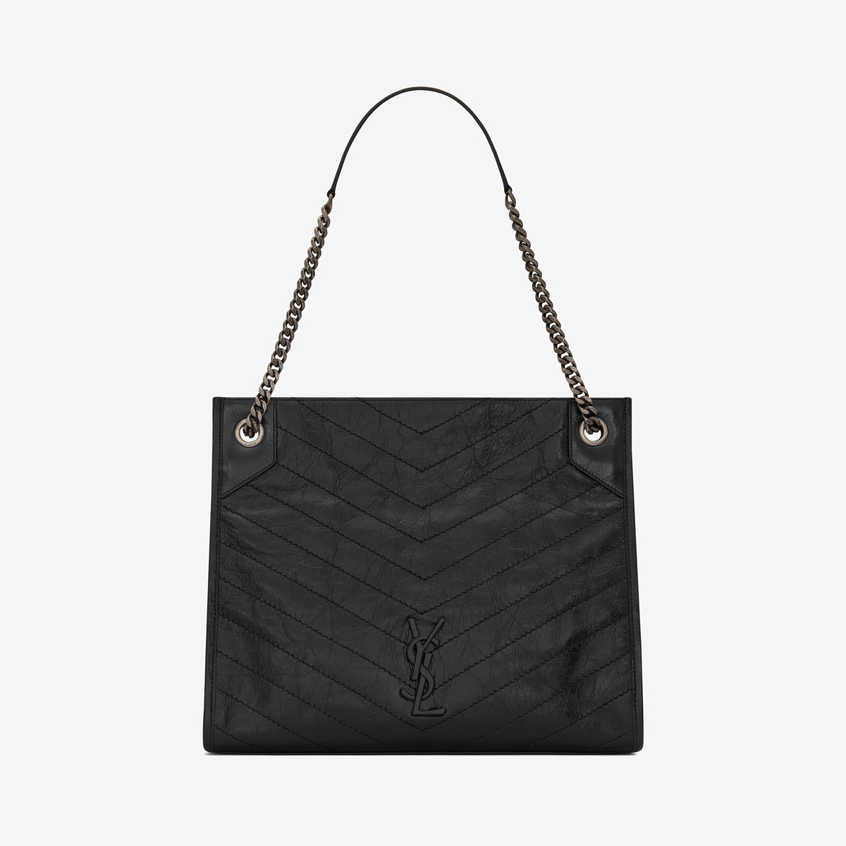 SAINT LAURENT Ysl Leather Chain Carrying Crossbody Bag #21649