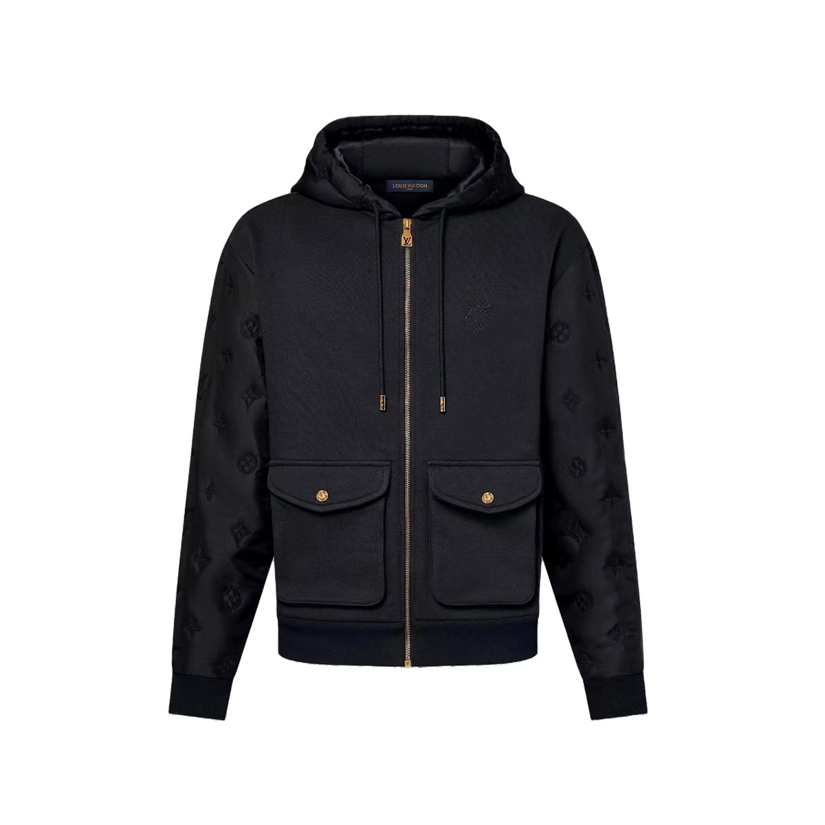 Louis Vuitton Men's Spring/Fall Fashion Casual Solid Color Hooded Zipper Long Sleeve Jacket #78761