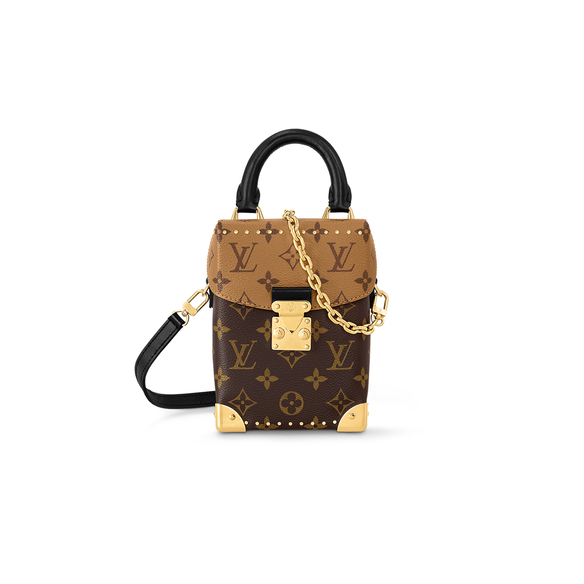Louis Vuitton  Leather Contrast Printed Small Handbag #21552