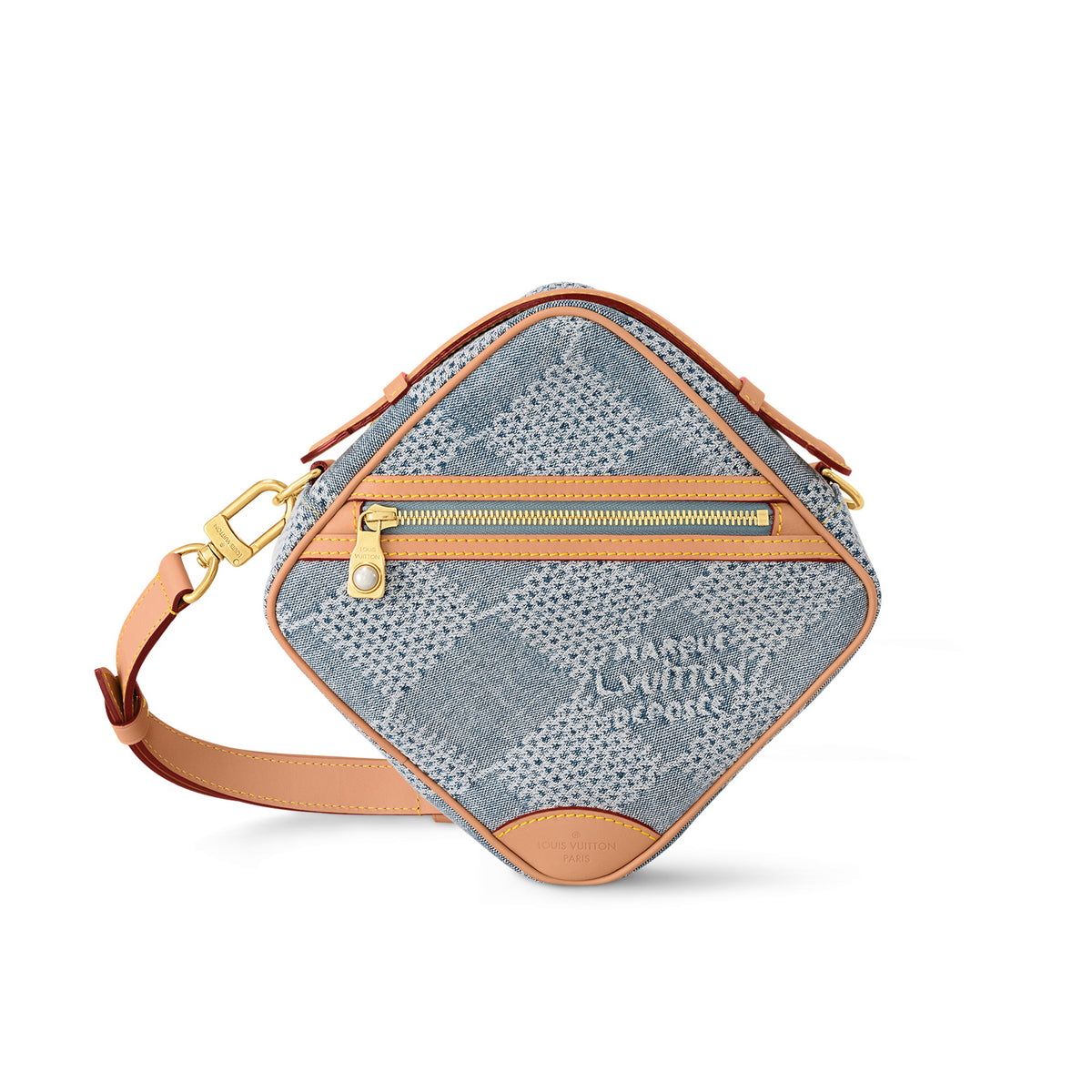 Louis Vuitton Chess Women's Blue Tessellated Print Canvas Leather Shoulder Crossbody Bag Bags #72169
