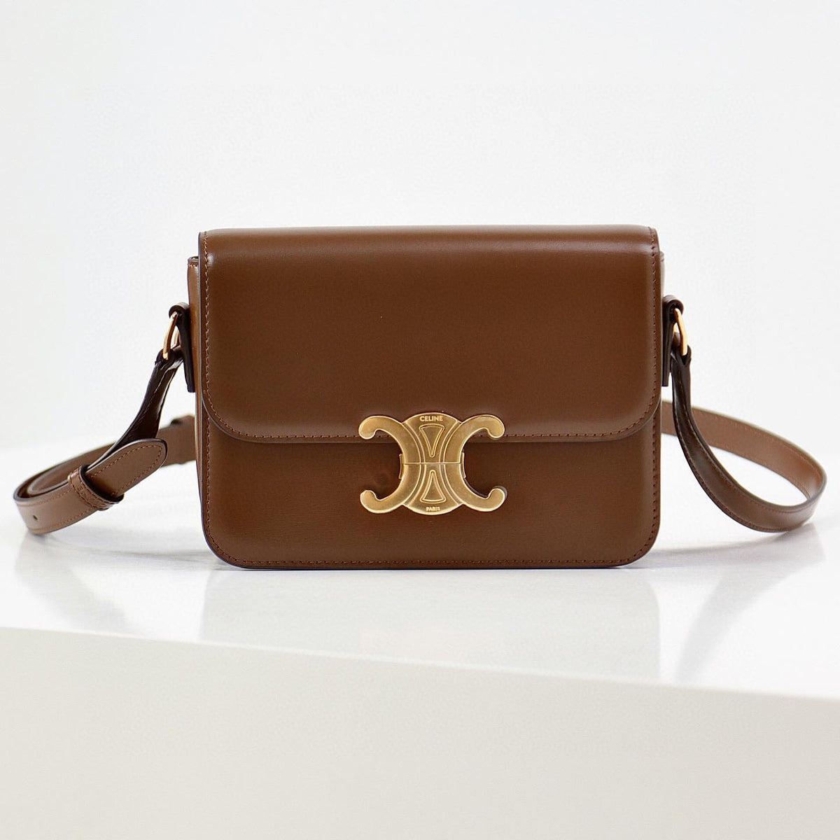 Celine  Square  Single Leather Tofu Bag #52499