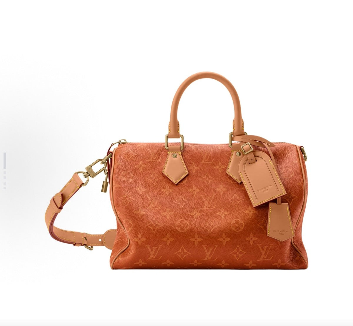 Calfskin Monogram Speedy P9 Bandouliere 30 Ocre