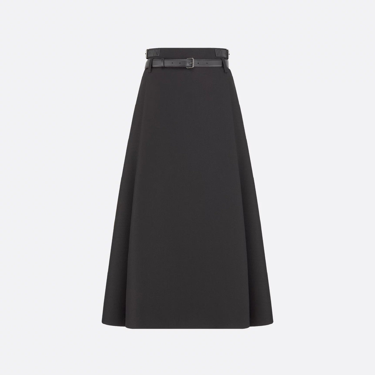 Dior Women's Spring And Summer Black Long Skirt Wool Half Skirt Lapel Waist Removable Leather Buckle Fashion Temperament Short Skirt Ngvp #1481