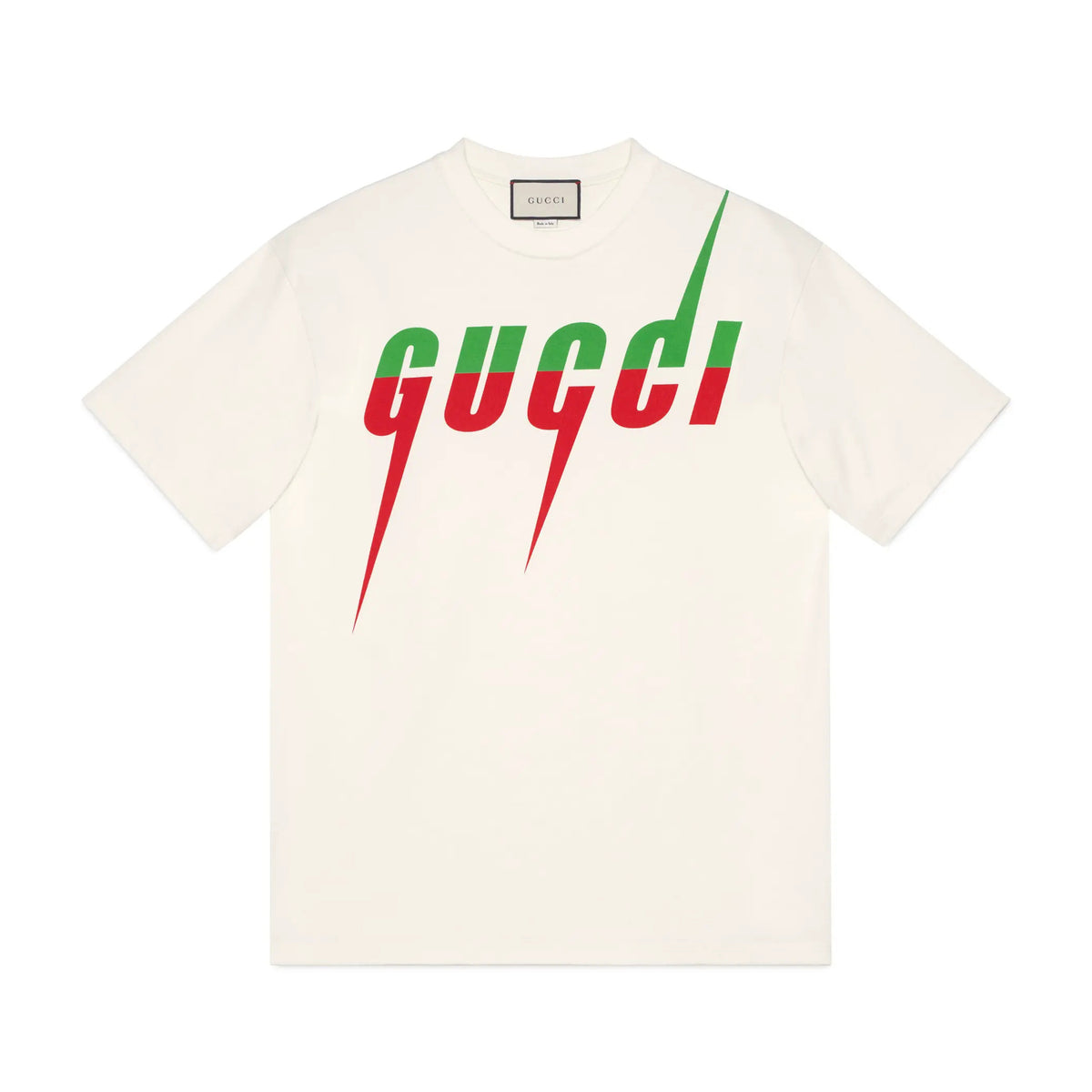 Gucci Men's Summer Blade Letter Print Round Neck Solid Color Cotton Short Sleeve T-Shirt #75156