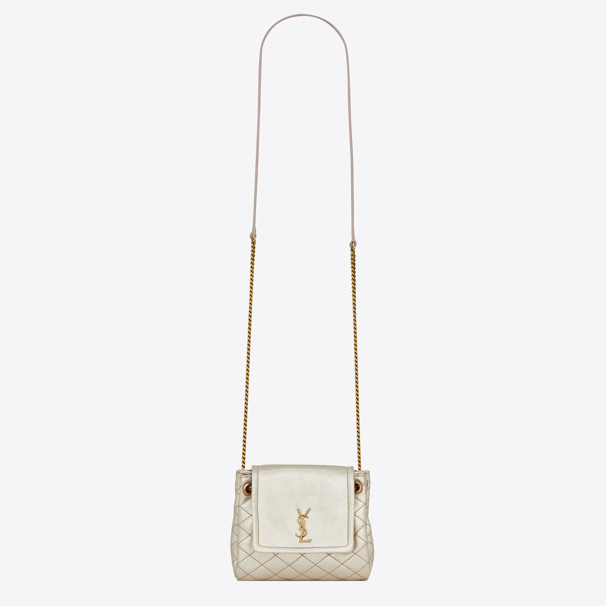 SAINT LAURENT Chain Crossbody Bag In Quilted Lambskin Leather Bag Bags #53545