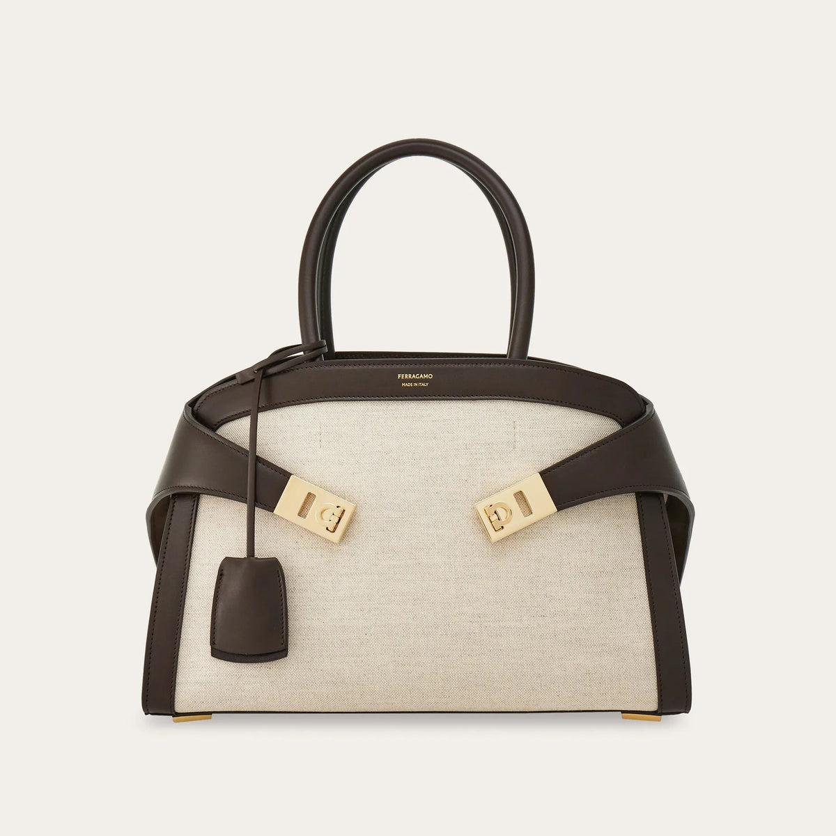 Ferragamo HUG Women's Gancini Closure Buckle Removable Adjustable Shoulder Strap Cowhide Leather Single Shoulder Crossbody Handbag Bag Bags #74111