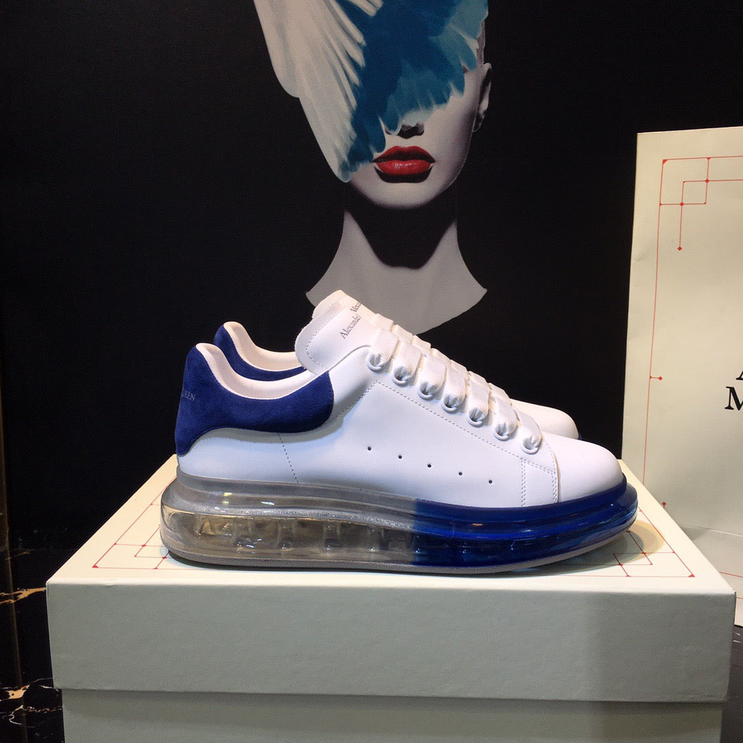 Alexander McQueen Oversized Sneakers White & Blue Transparent Sole