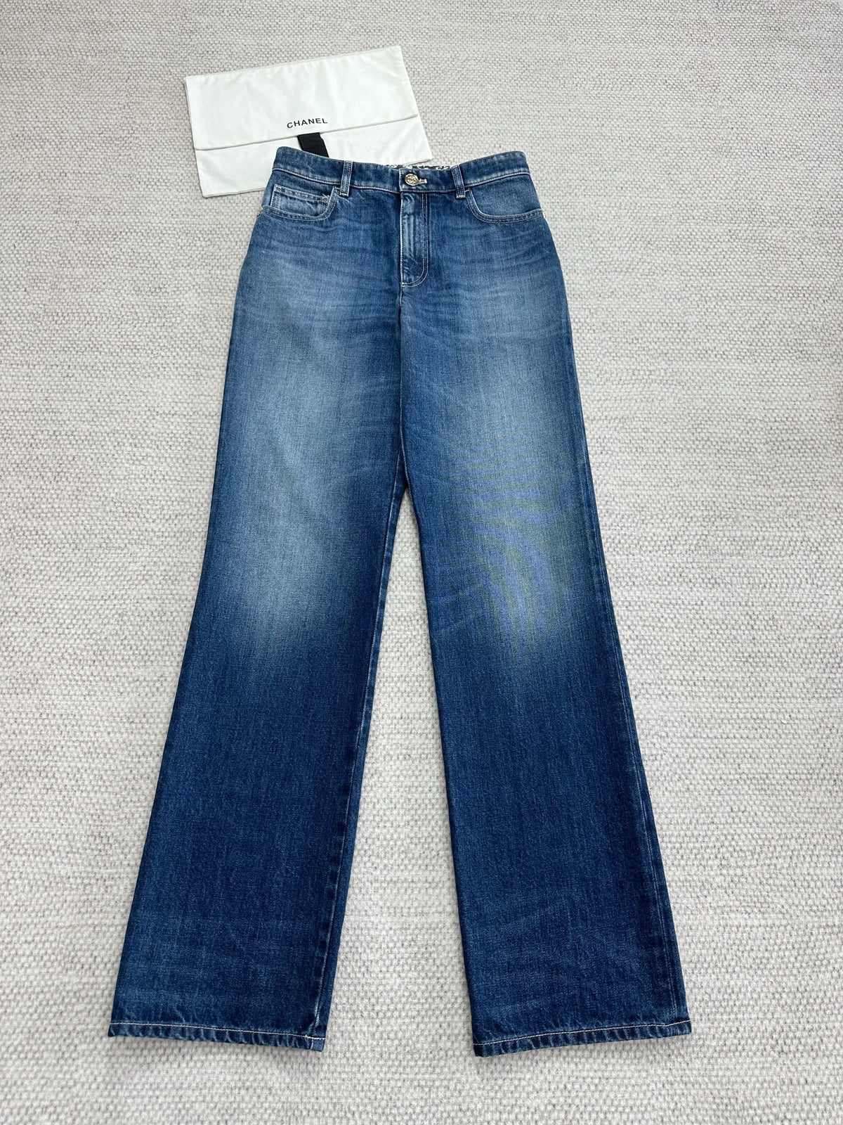 Chanel Top-quality Version Jeans Washed Denim Blue #325473