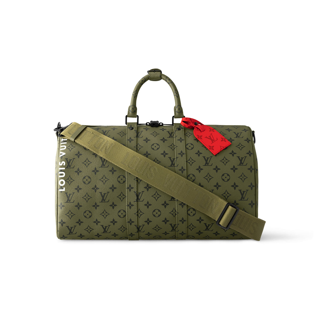 Louis Vuitton Keepall Bandouli¨¨re 45 Greener Leather Tote Travel Bag #96673