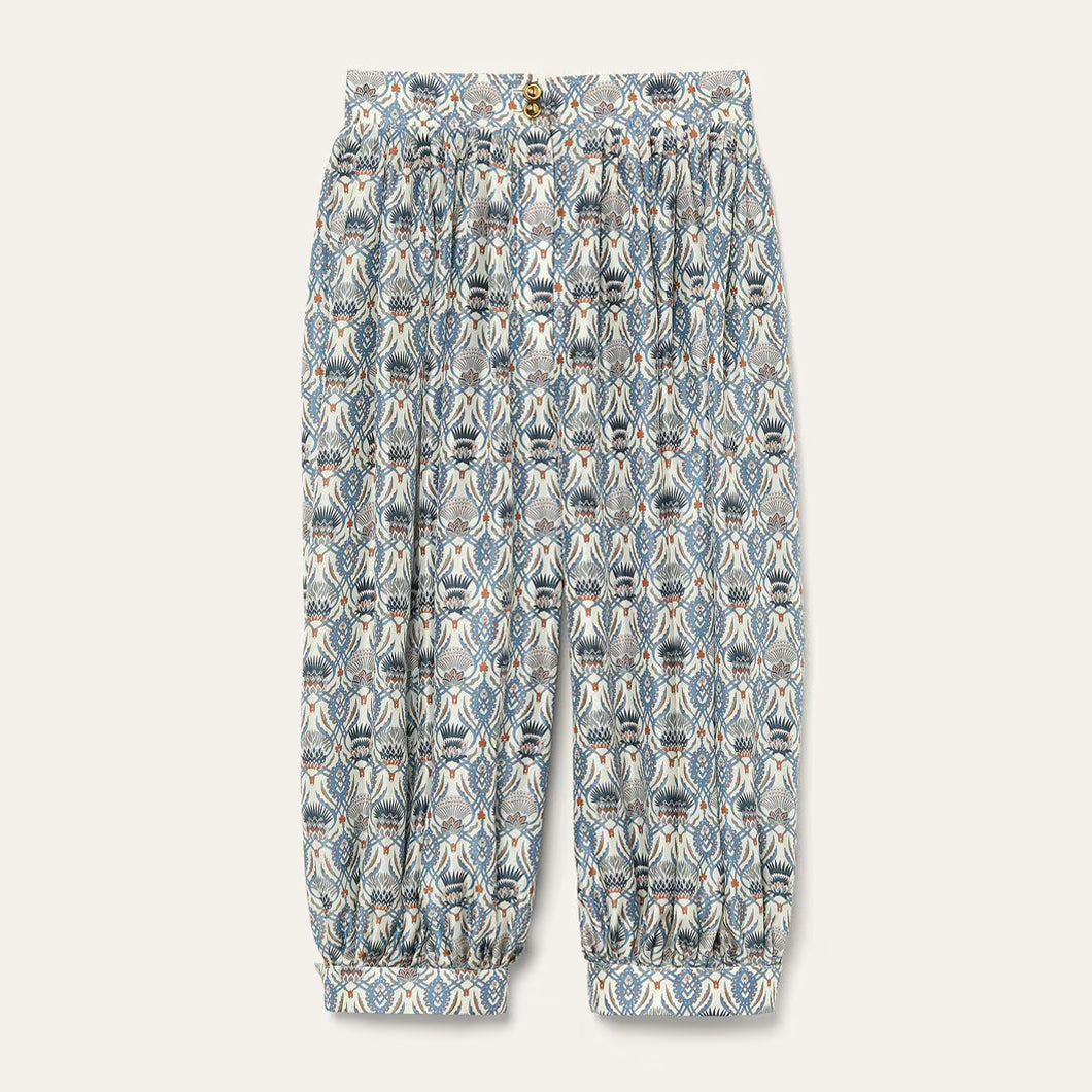 Loro Piana Women's Peter Pants Four Seasons Silk Printed High Waist Zipper Logo Solid Color Casual Lantern Pants Ngvp #1827
