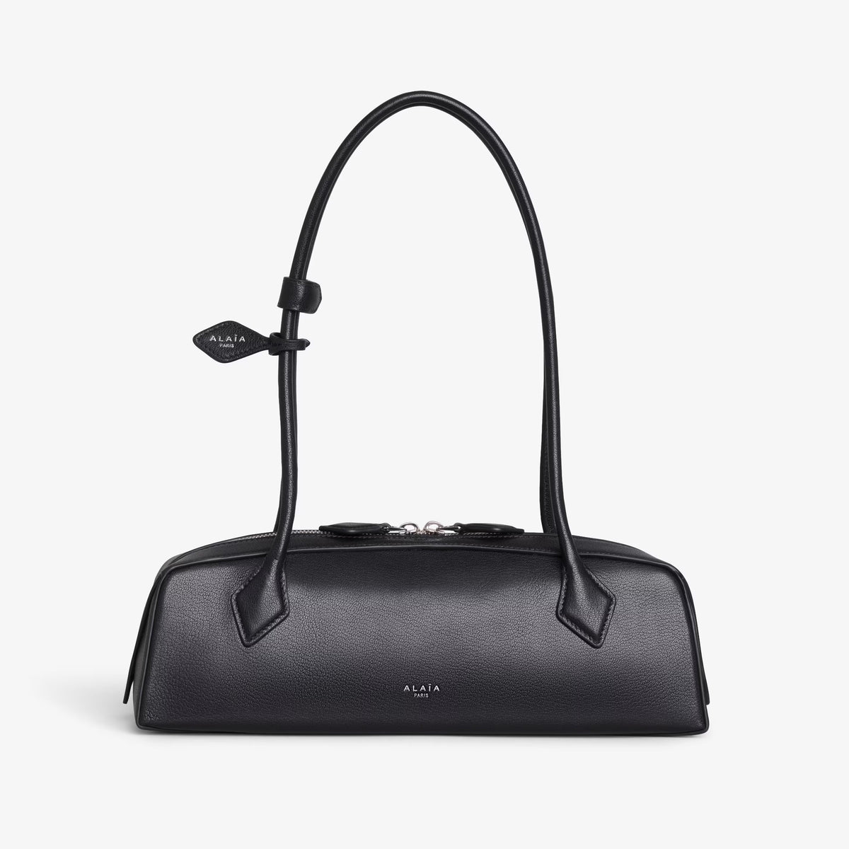 Alaia Women's Le-Teckel Goatskin Long Handle Handbag Solid Color Zipper Casual Shoulder Bag Ngvp #8478