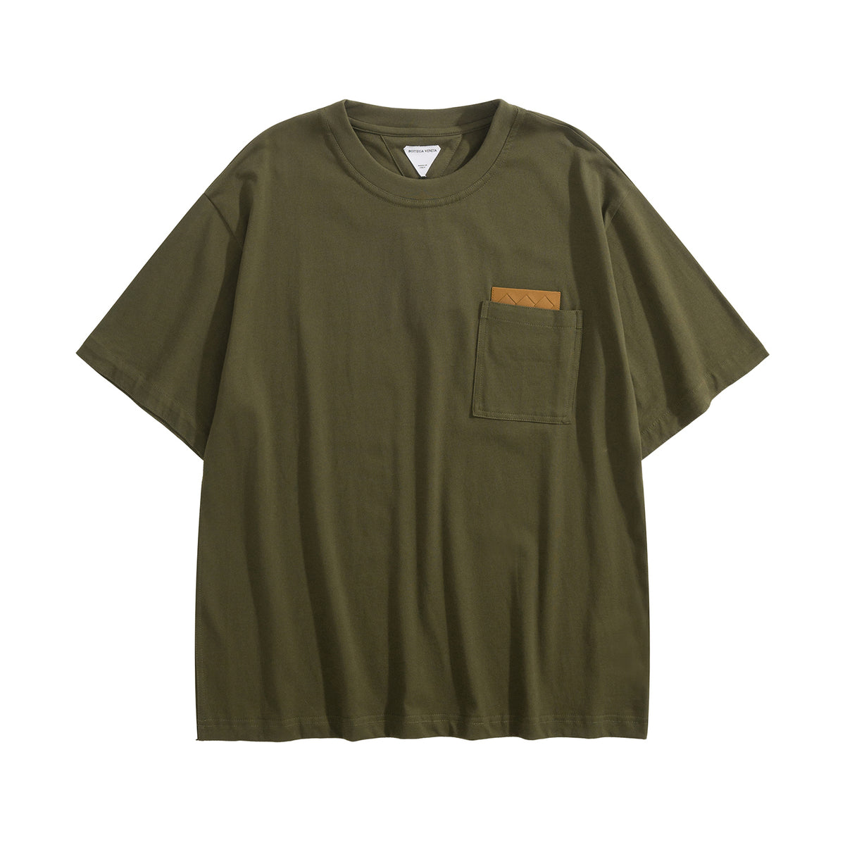 Bottega Veneta Men's Summer Solid Color Round Neck Pima Cotton Knit Short Sleeve T-Shirt Ngvp #1681