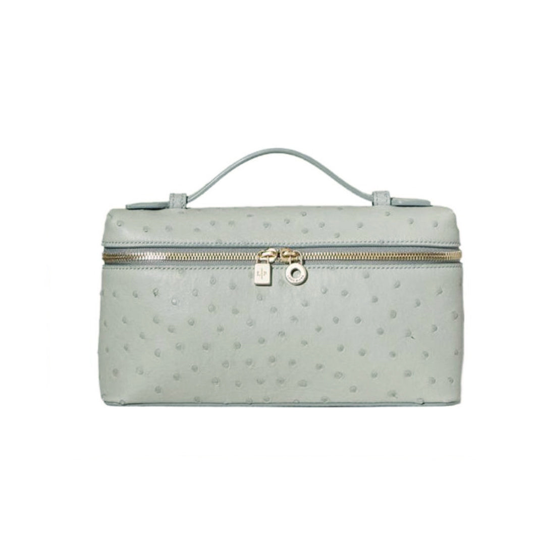 LP Cowhide  square ostrich pattern shoulder bag Bags 19x7x12cm #6137