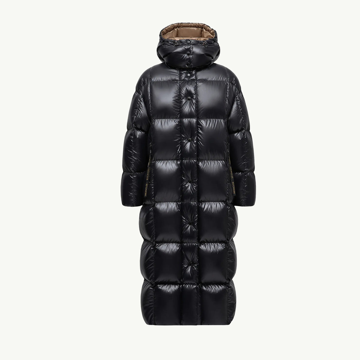 Moncler Parnaiba Men's And Women's Winter Fashion Casual Solid Color Nylon White Goose Down Hooded Long Down Jacket #78769