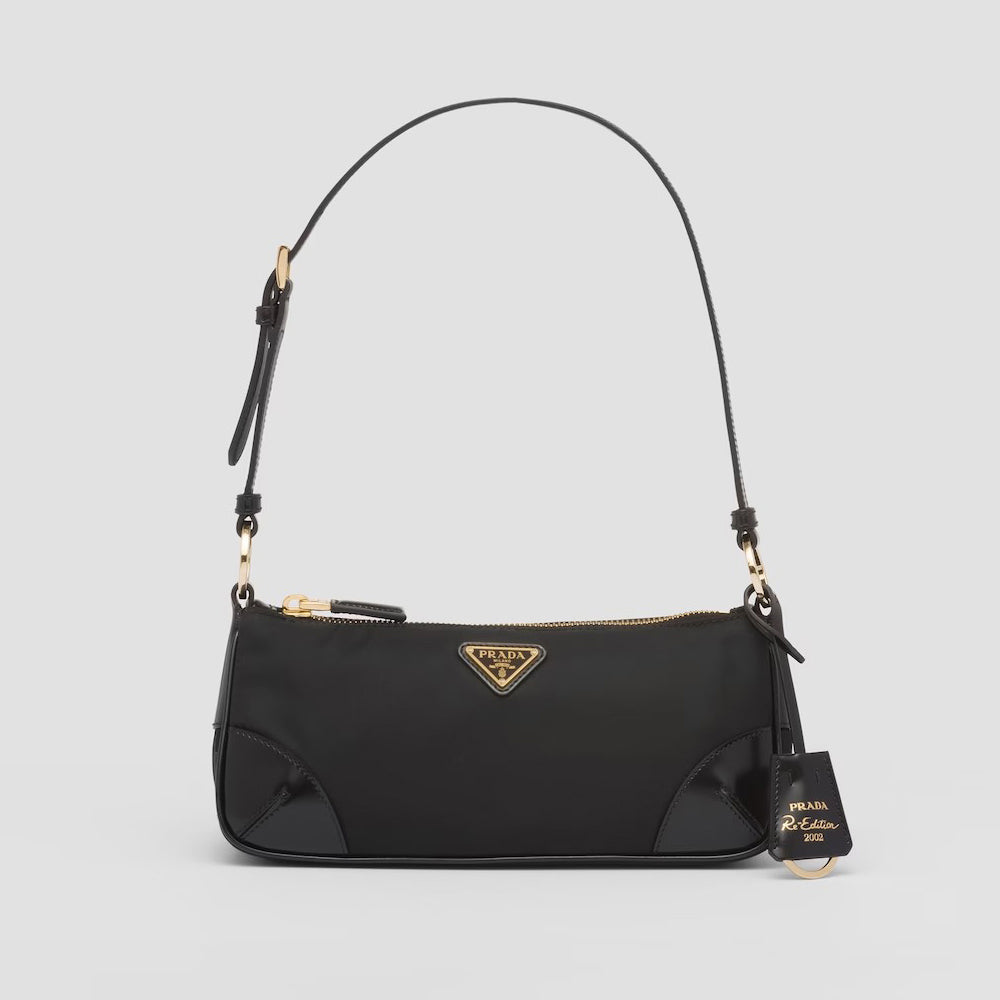 Prada Re-Edition 2002 Re-Nylon And Brushed Leather Shoulder Bag Bags #96982
