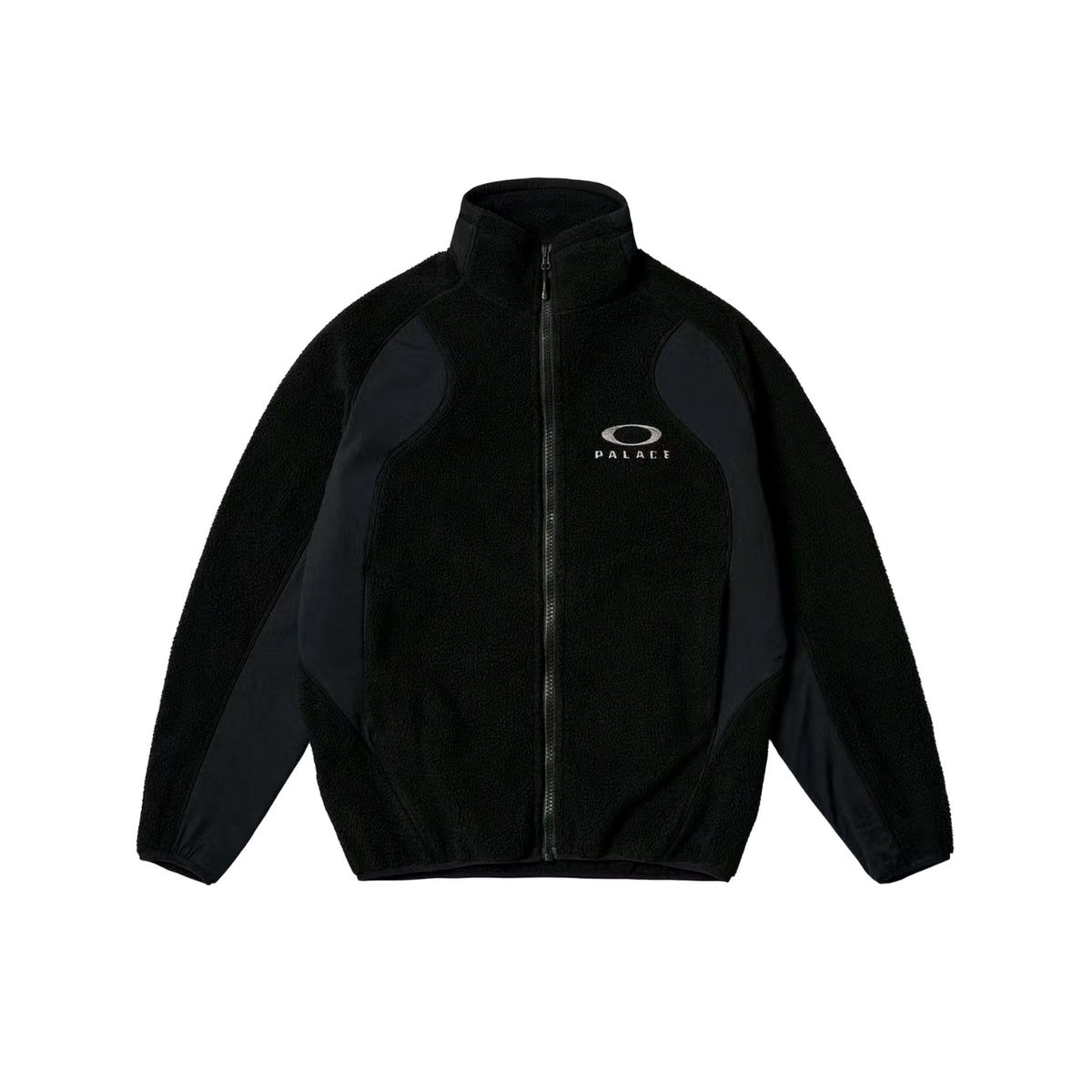 PALACE X Oakley Men's Fall/Winter Fashion Casual High Neck Zipper Logo Embroidered Stand Up Collar Fleece Jacket #79439