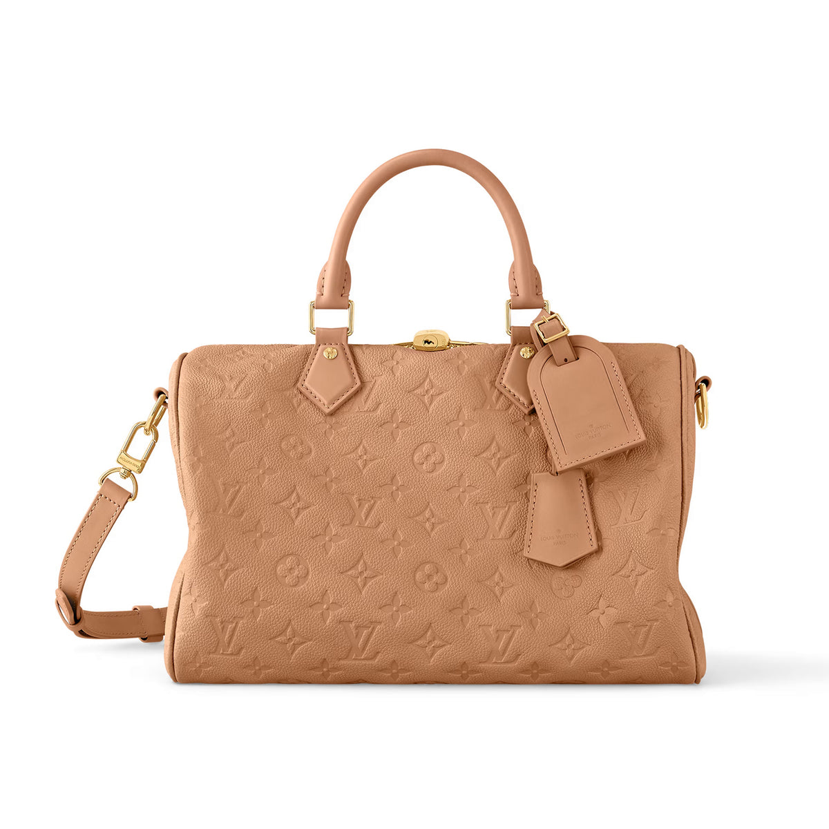 Louis Vuitton SPEEDY SOFT 30 Women Solid Color Detachable Adjustable Shoulder Strap Zipper Closure Cow Leather Single Shoulder Crossbody Tote Travel Bag Bags #74751