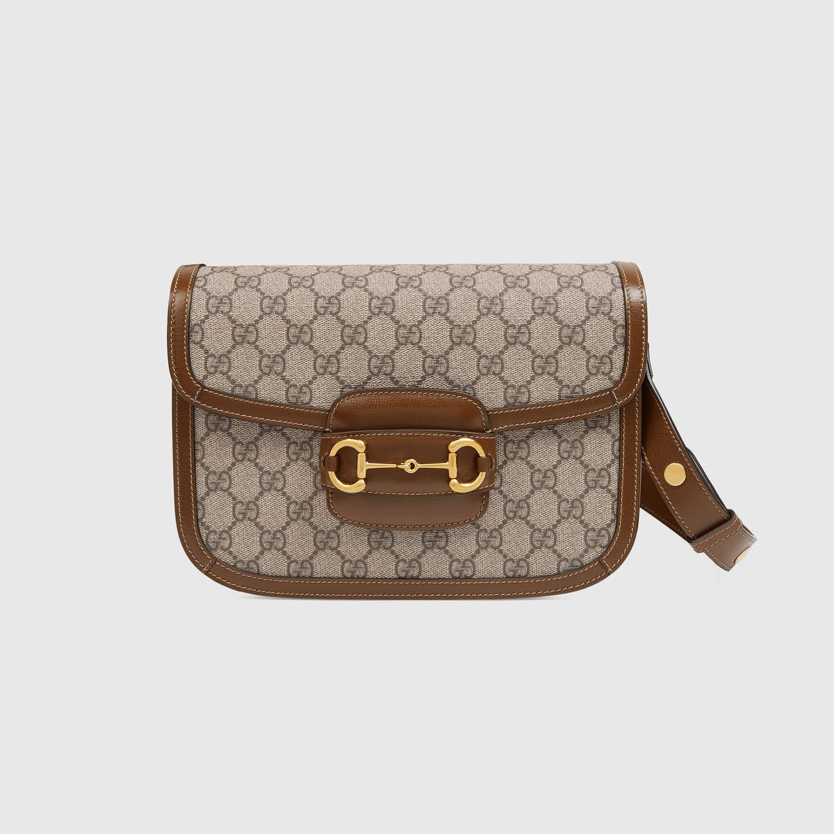 Gucci Horsebit Canvas Leather Patchwork Crossbody Bag #21745