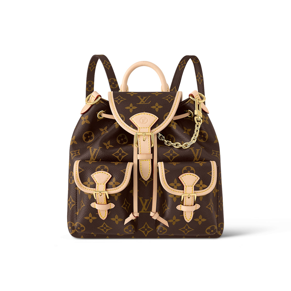 Louis Vuitton Women's Excursion Small Brown Leather Backpack Bag #97335