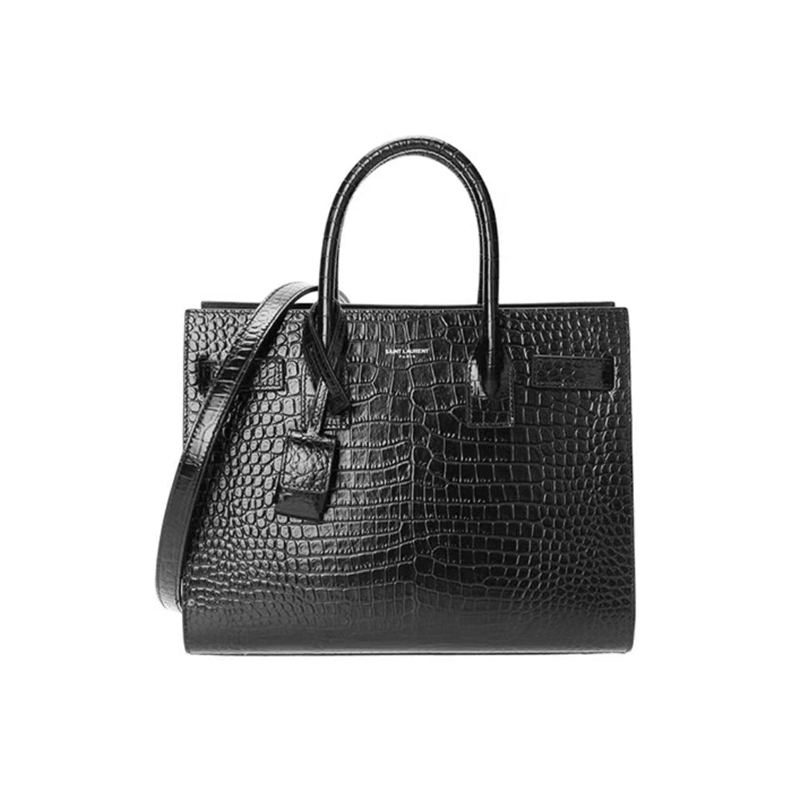 SAINT LAURENT Crocodile cowhide handbag shoulder bag #52329