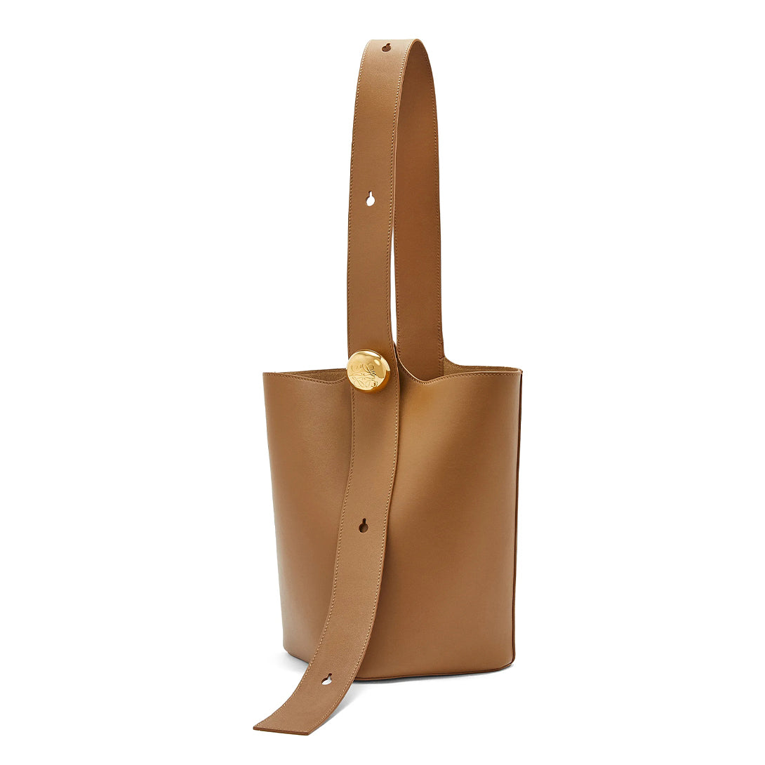 Loewe Women's Fashion Medium Pebble Bucket Bag In Mellow Calfskin Casual Handbag #98229