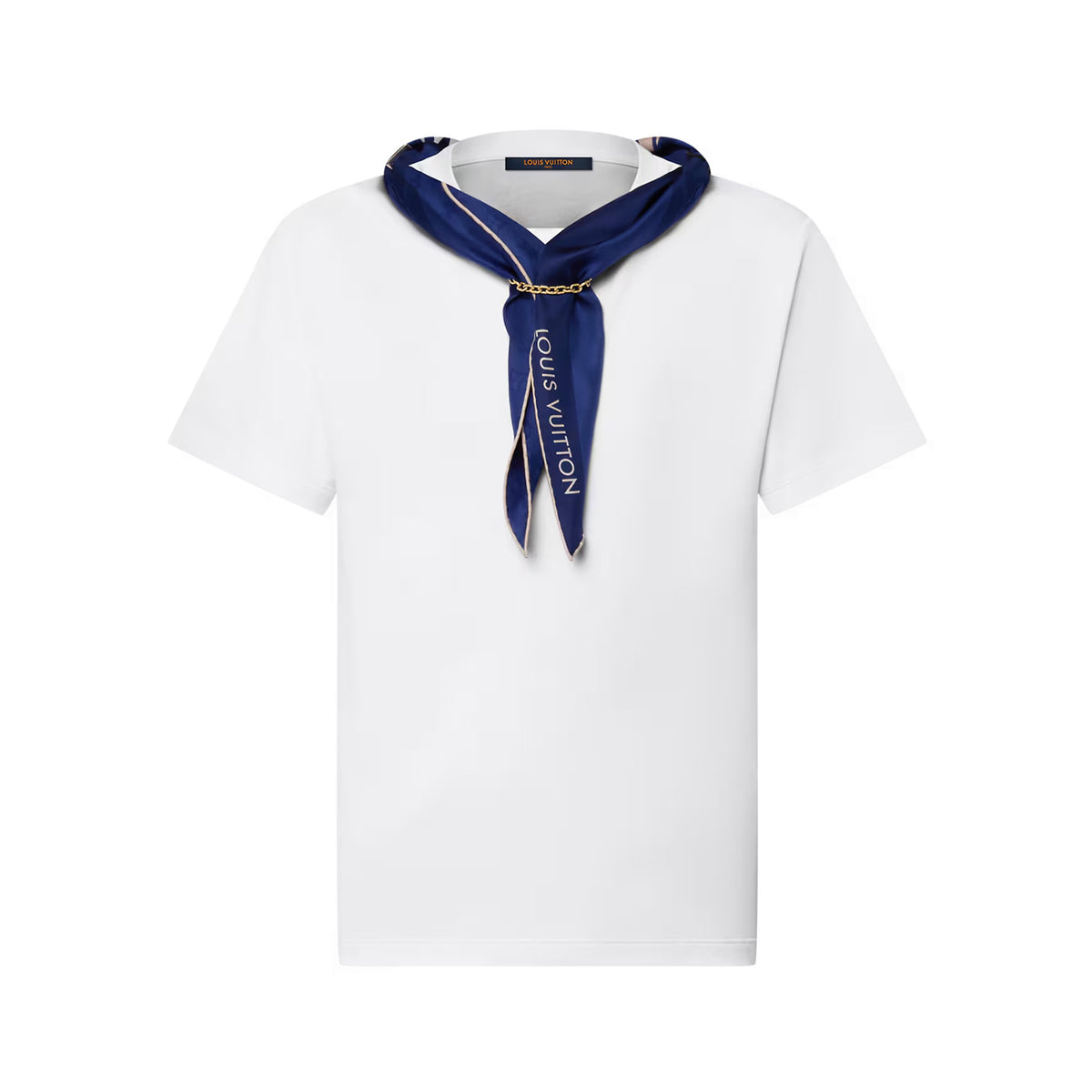 Louis Vuitton Women's Summer Solid Colour Scarf Letter Short Sleeve Round Neck Cotton T-Shirt #76859