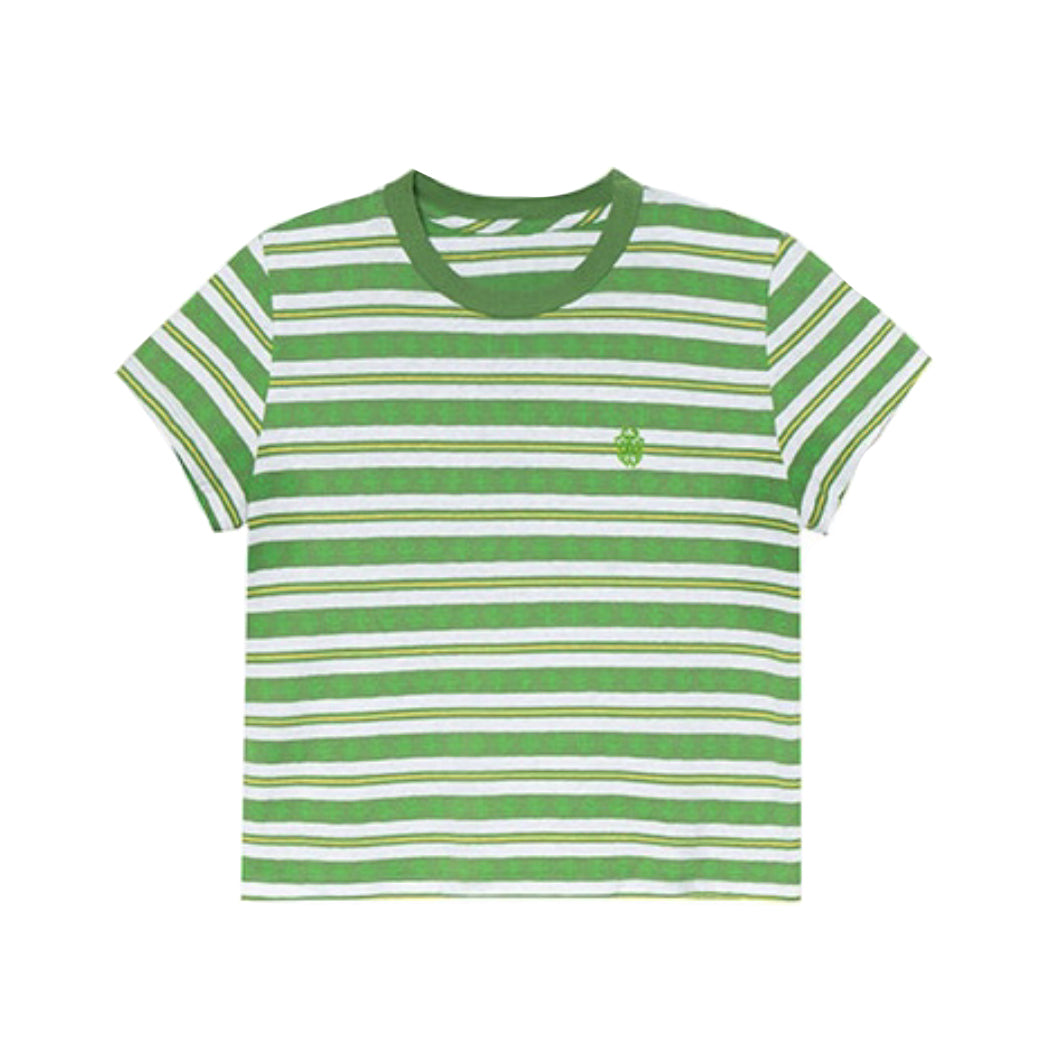 Chrome Hearts Women's Summer Striped Jacquard Sword Embroidery Round Neck Short Sleeve T-Shirt #76585