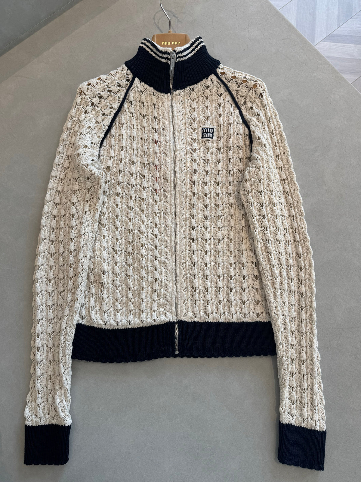 MIUMIU Hollow Knitted Cardigan Skirt #377765