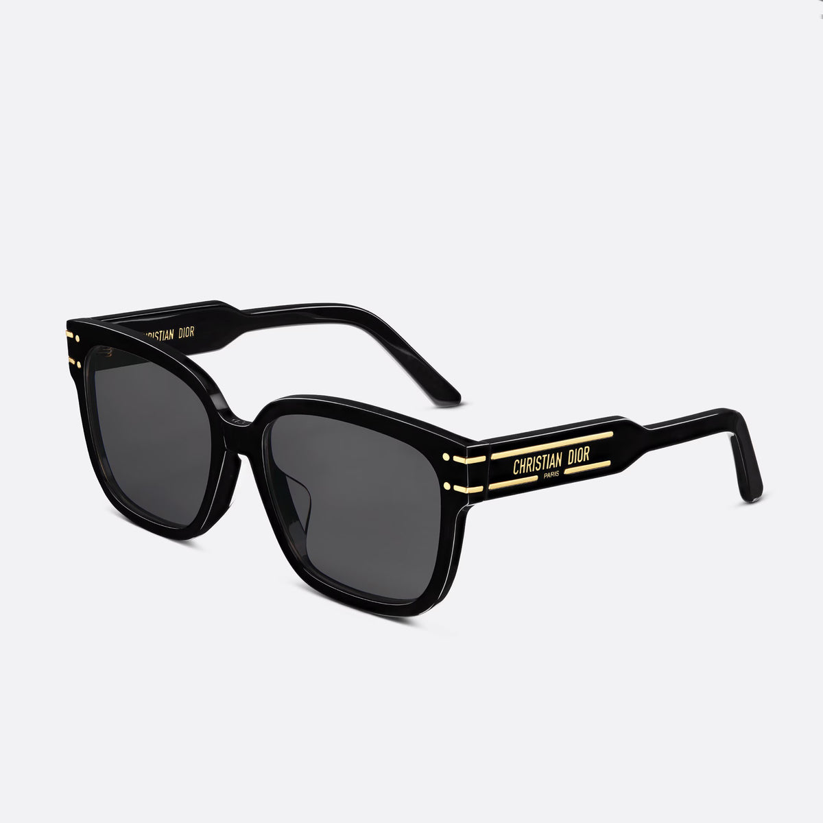 Dior DiorSignature S7F Women's Black Lens Logo Acetate Metal Irregular Shape Sunglasses Glasses #72544