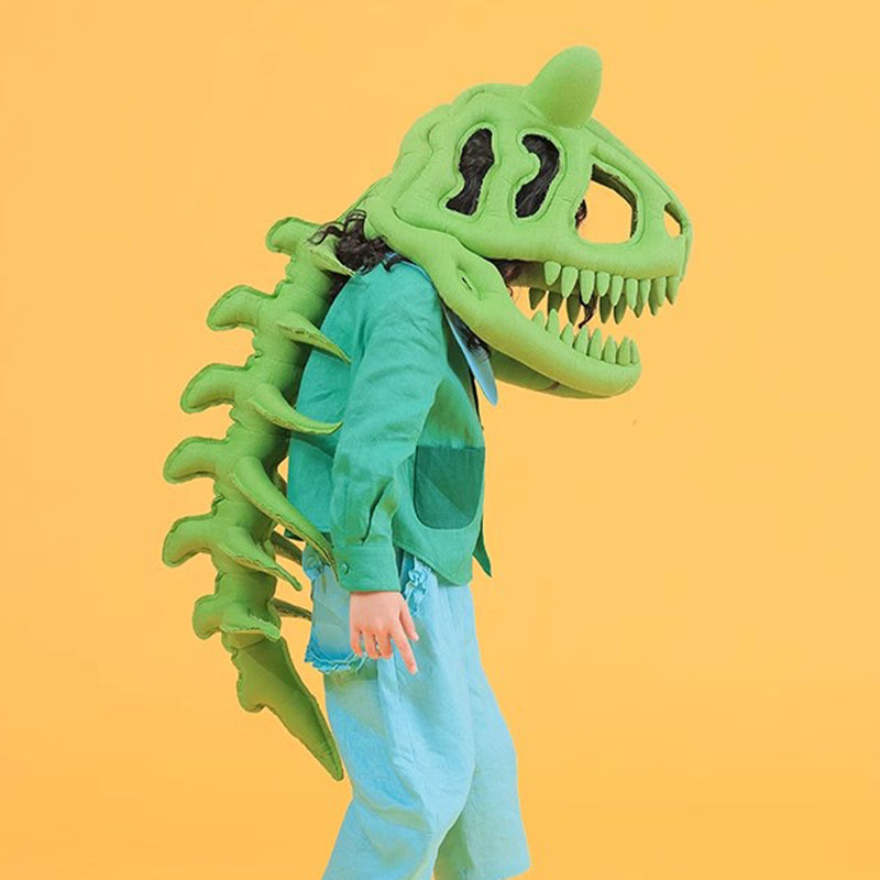 Kid's Fashion Headwear Dinosaur Gift Handmade Custom Solid Color Linen Dinosaur Hat #31321
