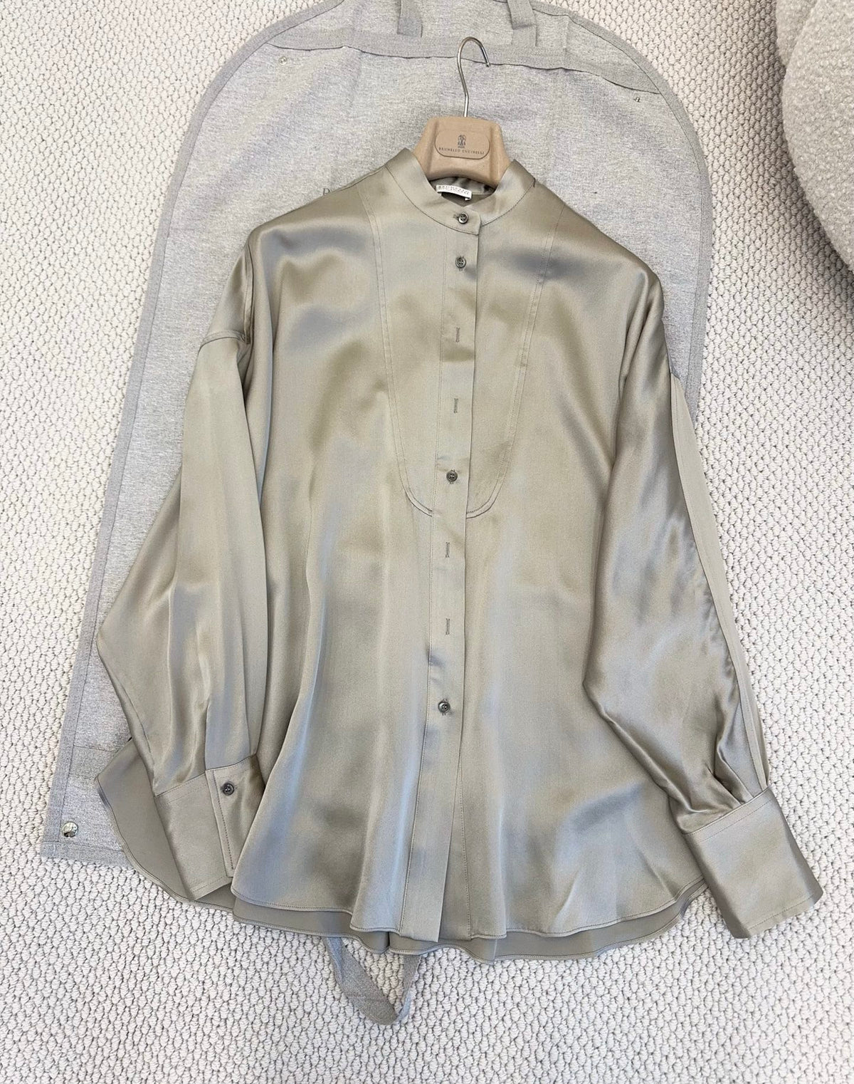 Brunello Cucinelli Silk Satin Shirt Spring Summer 2026 #376977