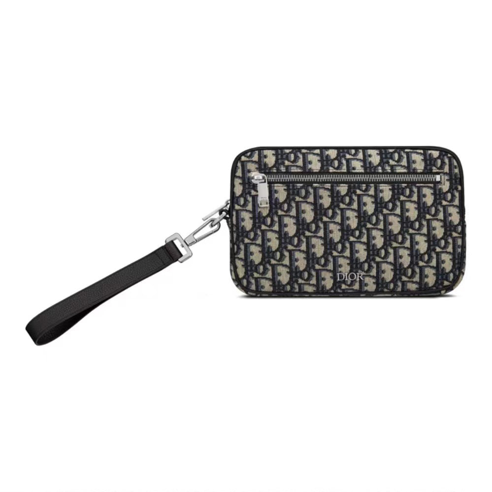Dior Oblique Canvas Logo Print Lanyard Clutch Bag Bags #54169