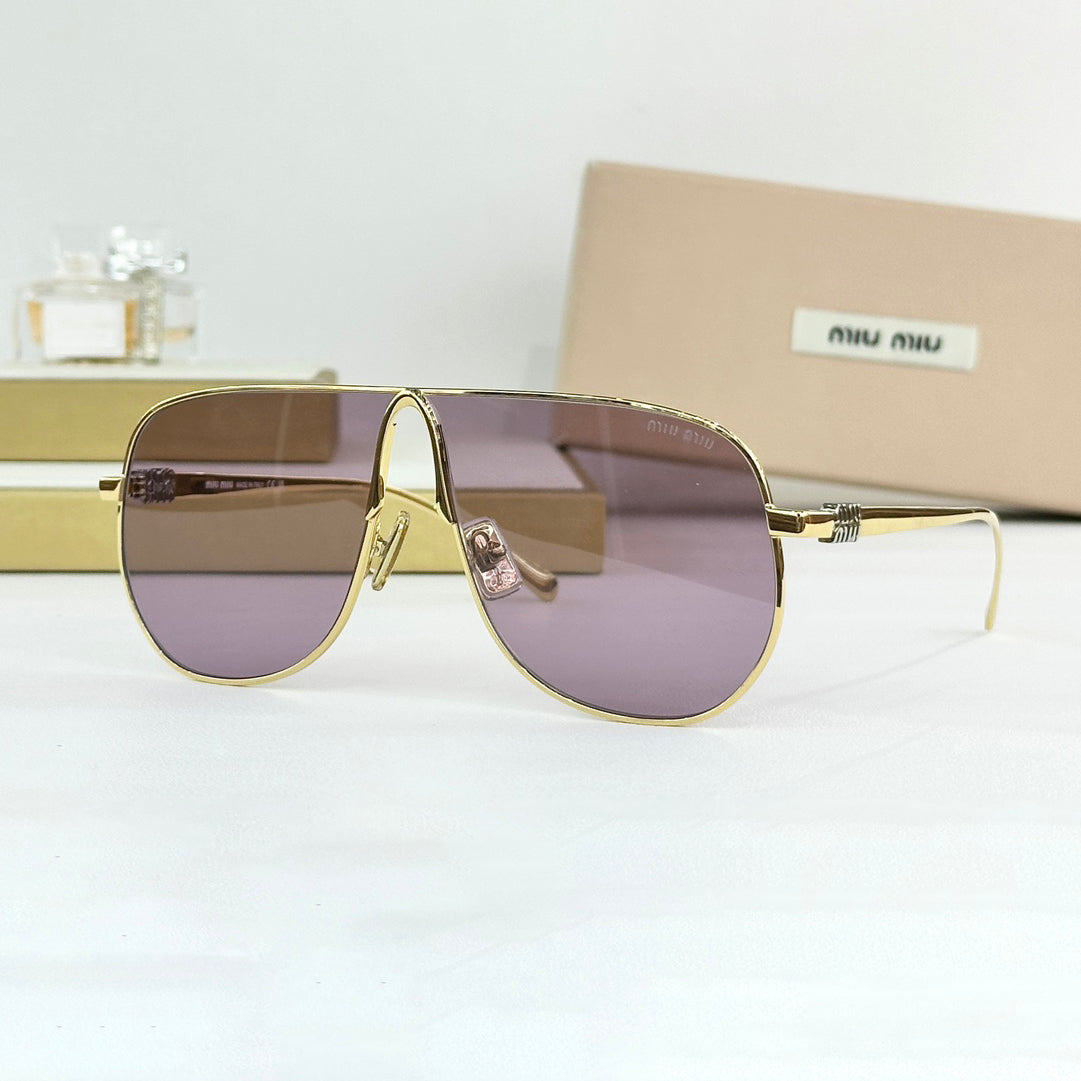 MiuMiu Men's And Women's Fashion Classic Frame Geometric Design Asymmetrical Shape Sunglasses Eyewear Accessories #79192
