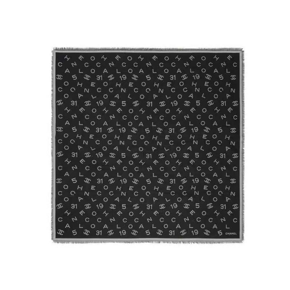 Chanel Women's Spring And Autumn Classic Fashion Brand Logo Double Layer Double Sided Square Silk Scarf Accessories #78278
