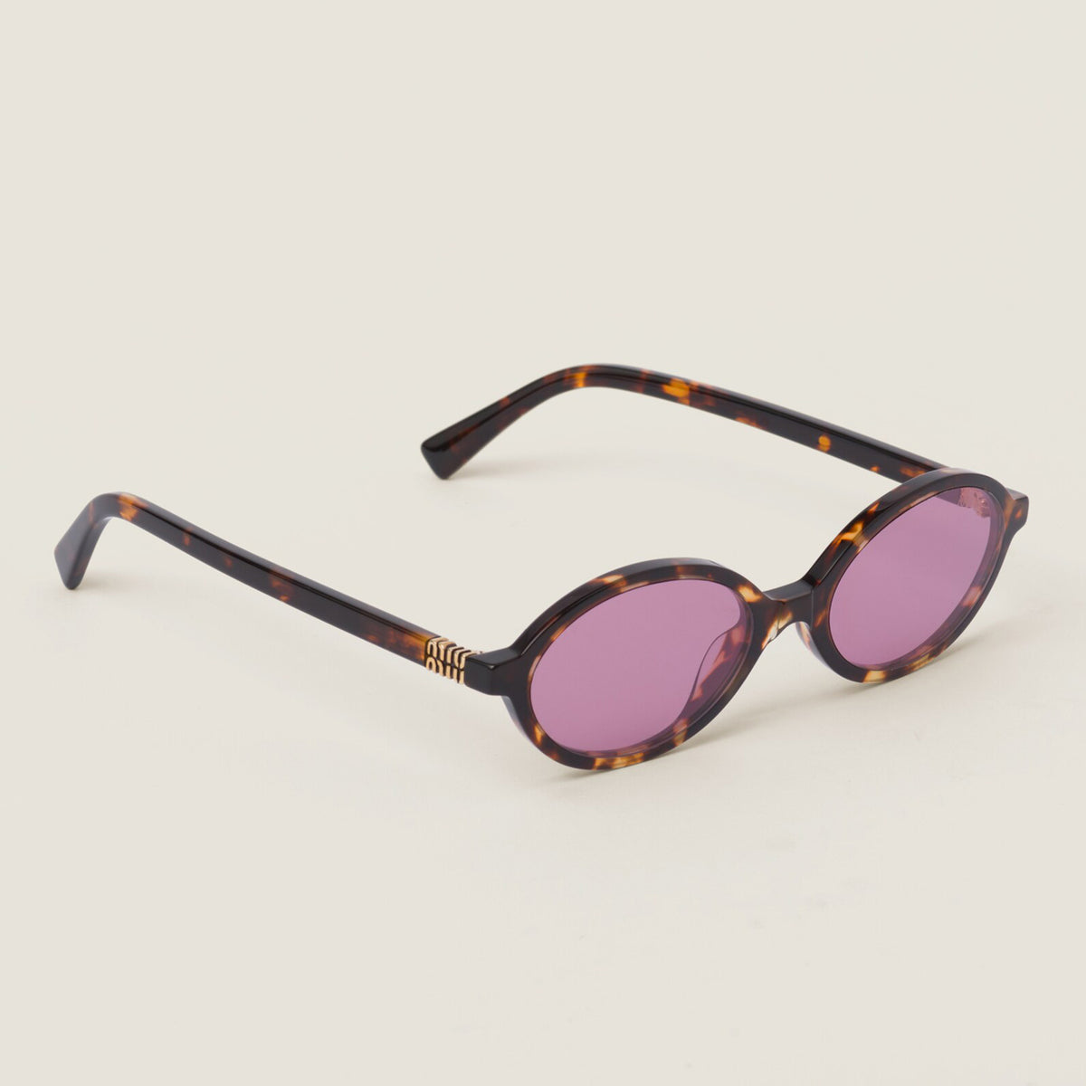MiuMiu Miu Regard Men's and Women's Solid Colour Round Sunglasses Flat Sunglasses Glasses #76656